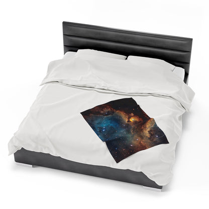 Colorful Galaxy Velveteen Plush Blanket
