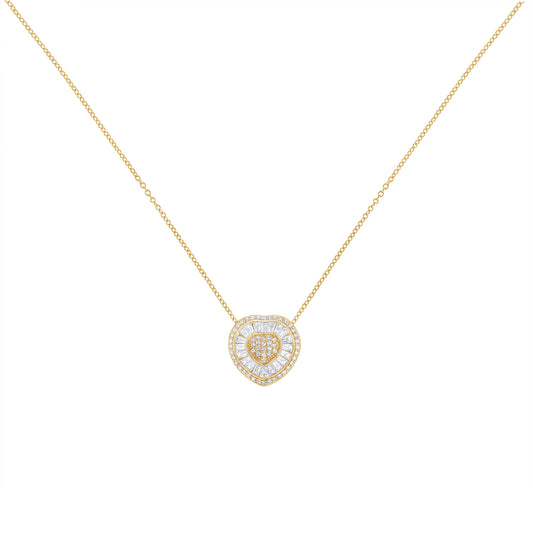 10KT Yellow Gold Diamond Heart Pendant Necklace (1/2 cttw, H-I Color, I1-I2 Clarity)