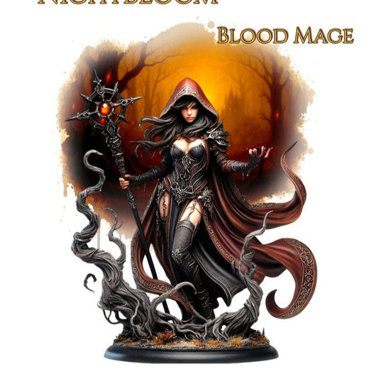 Iskareth Nightbloom - Blood Mage (SFW/NSFW 18+) - 75mm Scale