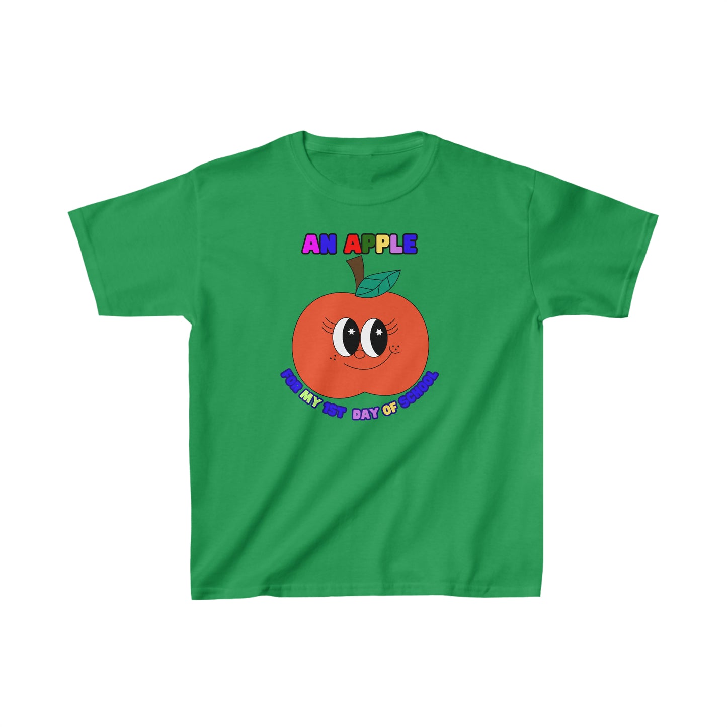 An Apple for my 1st day of School, Kids Heavy Cotton Tee