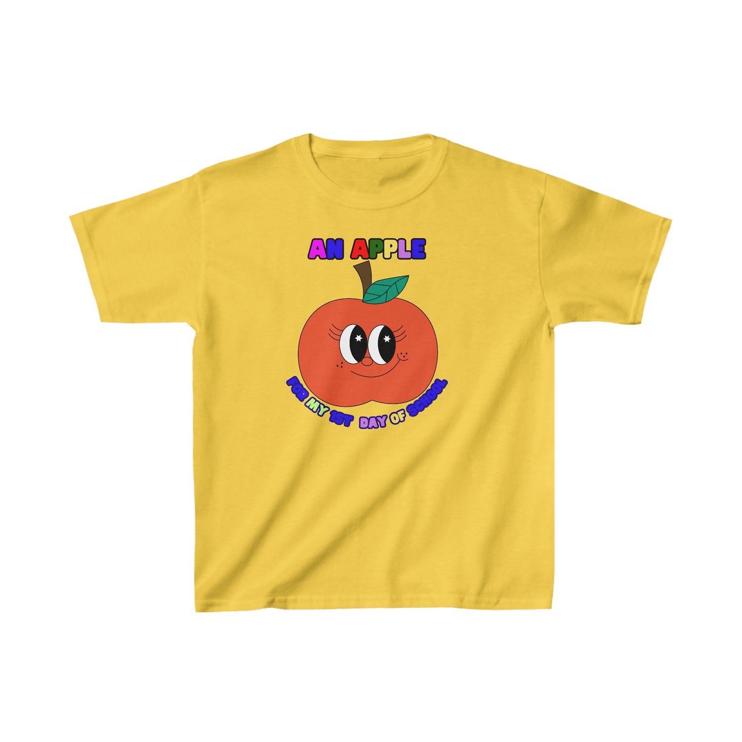 An Apple for my 1st day of School, Kids Heavy Cotton Tee