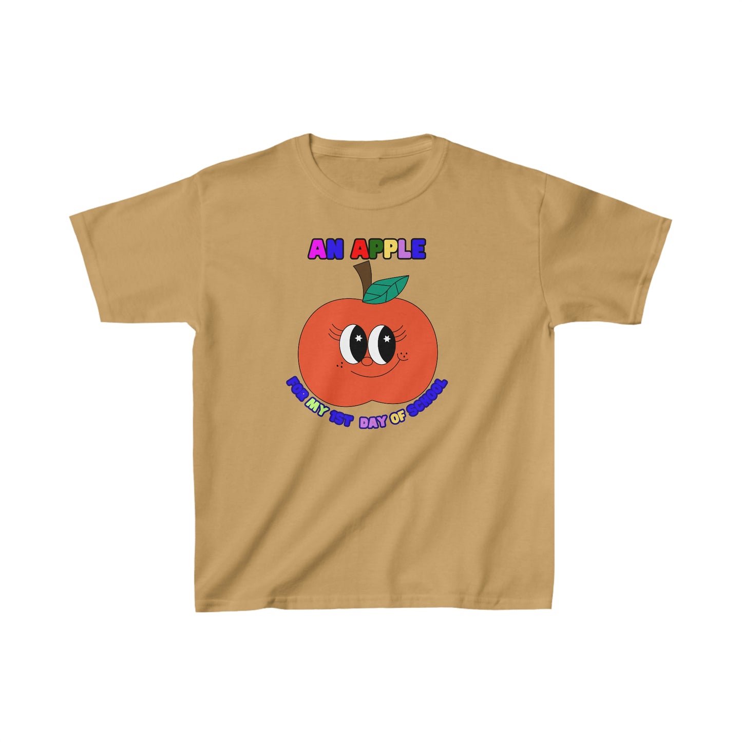 An Apple for my 1st day of School, Kids Heavy Cotton Tee