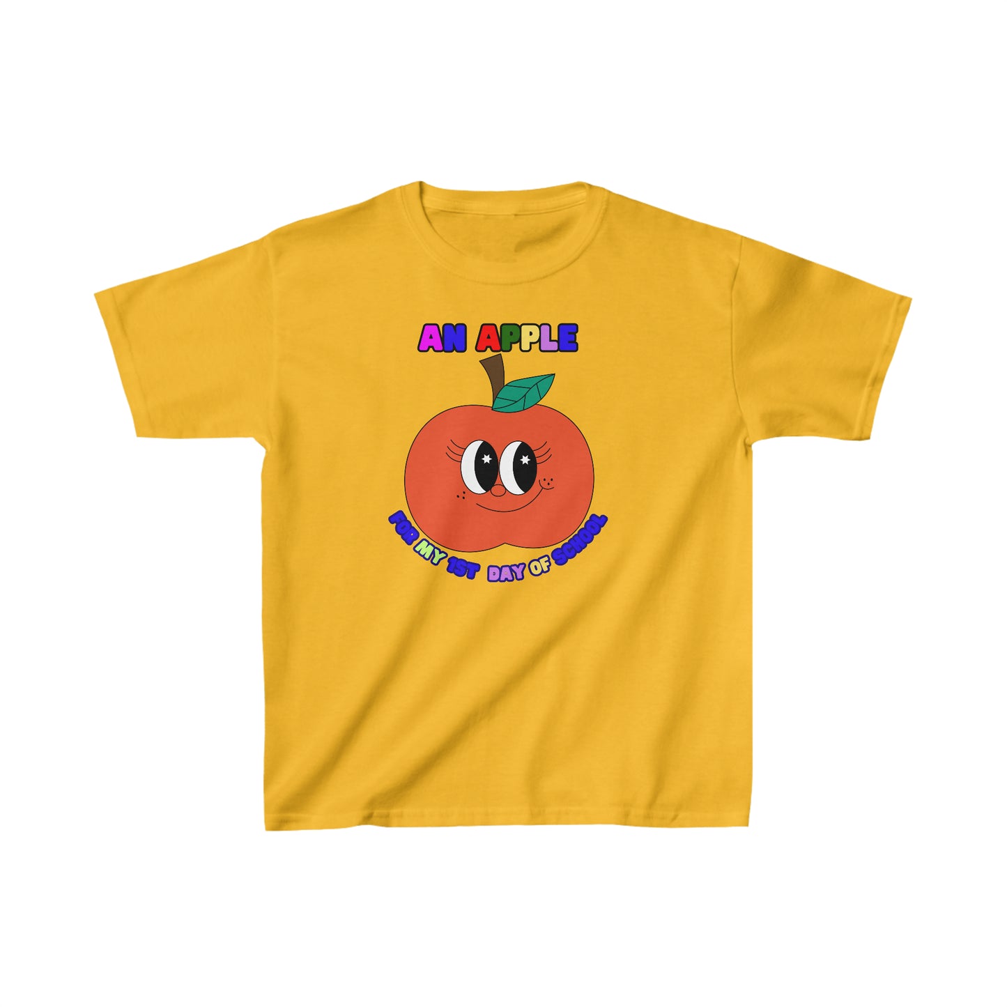 An Apple for my 1st day of School, Kids Heavy Cotton Tee