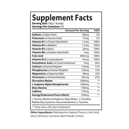 DirkX Pre-Workout Supplement, Watermelon (300g, 10.58oz) Unleash Your Ultimate Power
