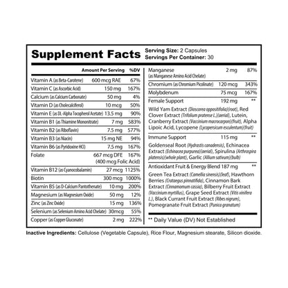 DirkX Multivitamin for Women: Empower Your Health, Elevate Your Strength! (60 Capsules)
