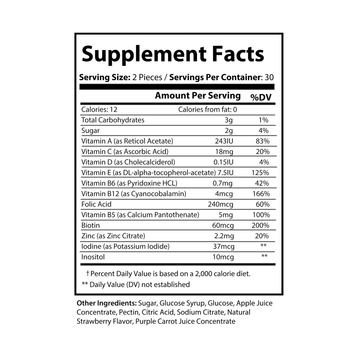 DirkX Multivitamin Gummies: Power Your Health, One Delicious Bite at a Time! Adults (60 Gummies)