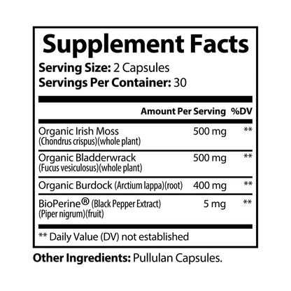 DirkX Sea Moss Capsules: The Power of Nature, The Science of Strength (60 Capsules)