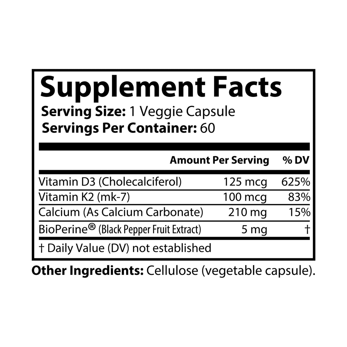 DirkX Vitamin K2 + D3: Unlock the Full Potential of Your Health! (60 Capsules)