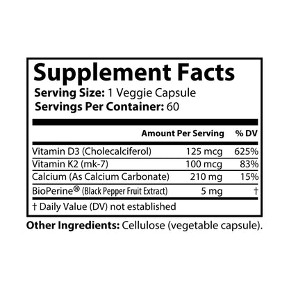 DirkX Vitamin K2 + D3: Unlock the Full Potential of Your Health! (60 Capsules)