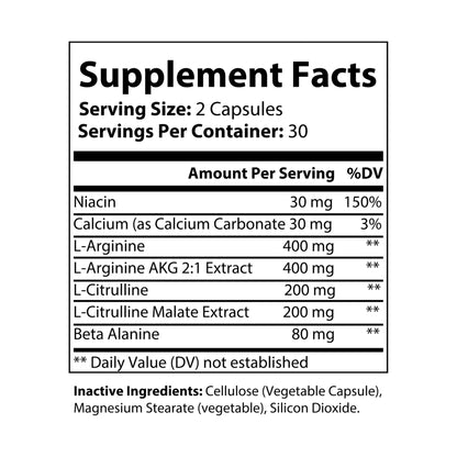 DirkX L-Arginine: Unlock Your Potential, Fuel Your Strength! (60 Capsules)