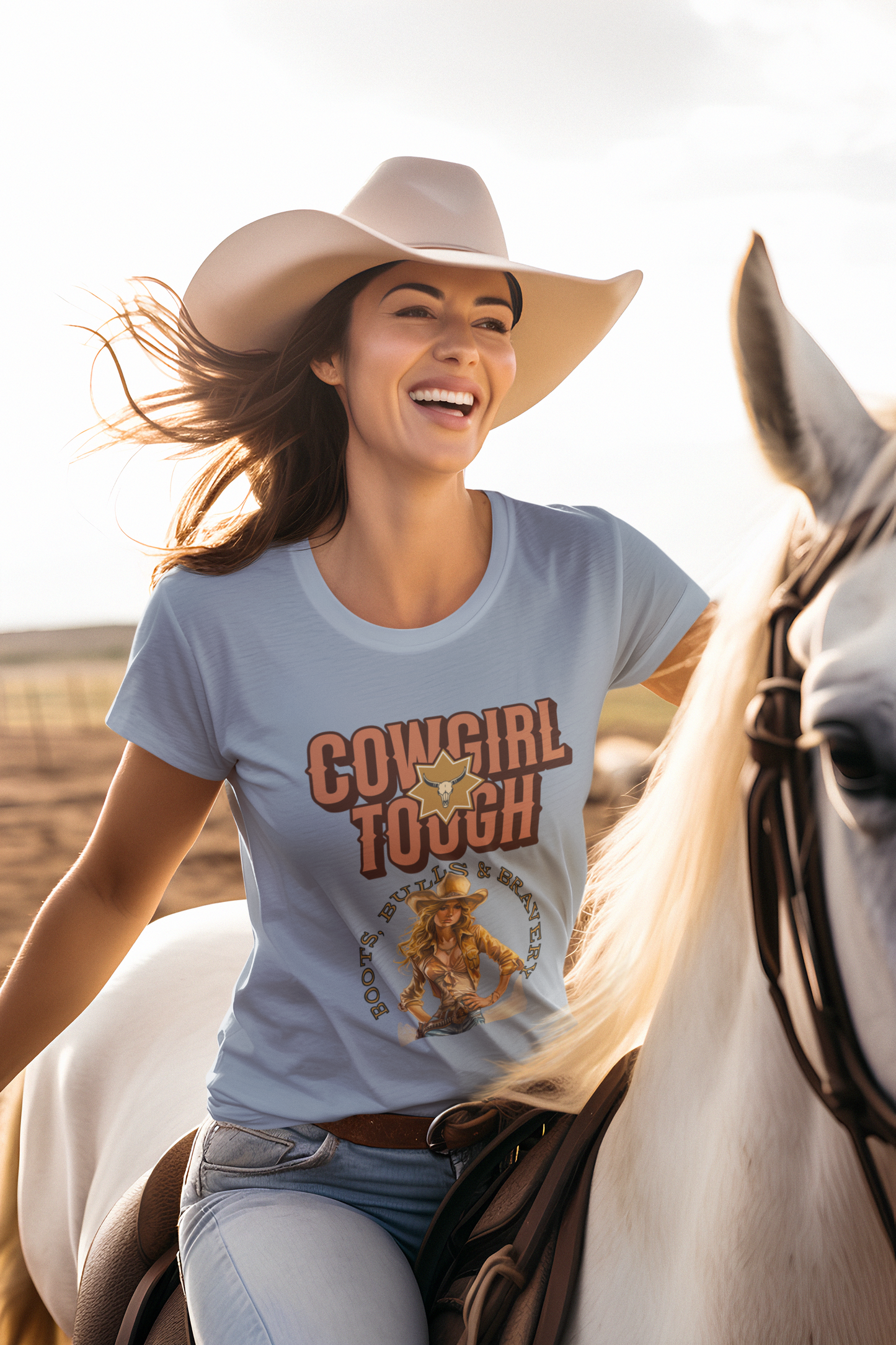 Cowgirl Tough T-Shirt | Country Style Tee for Rodeo Lovers, Gift for Cowboys, Western Apparel, Casual Wear, Farm & Ranch Life