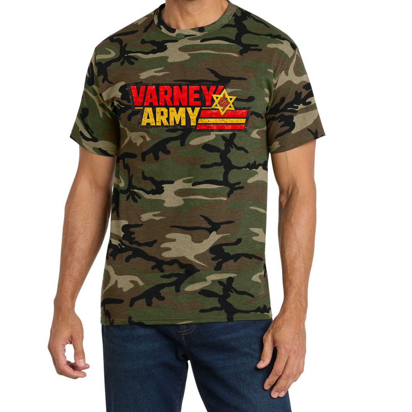 🪖 VARNEY ARMY CAMO TEE — The Official Supporter Drop
