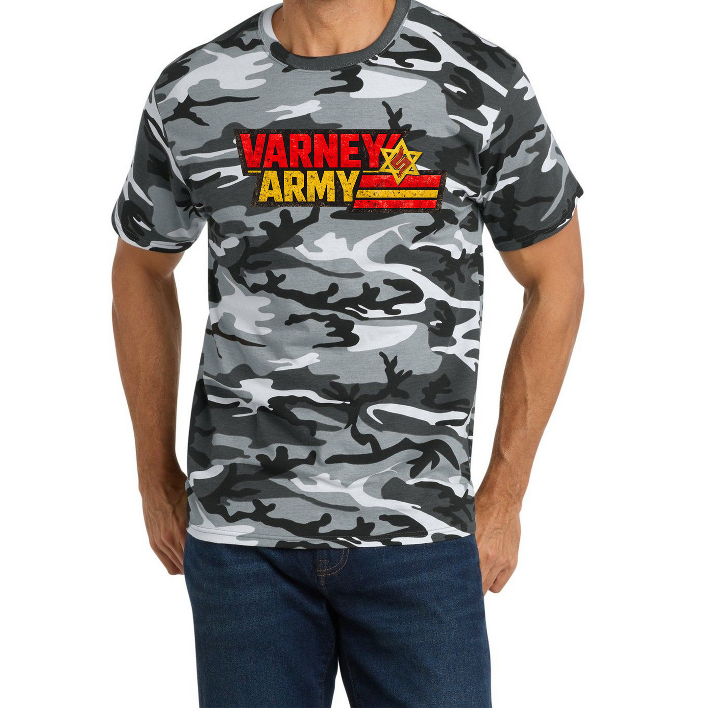 🪖 VARNEY ARMY CAMO TEE — The Official Supporter Drop