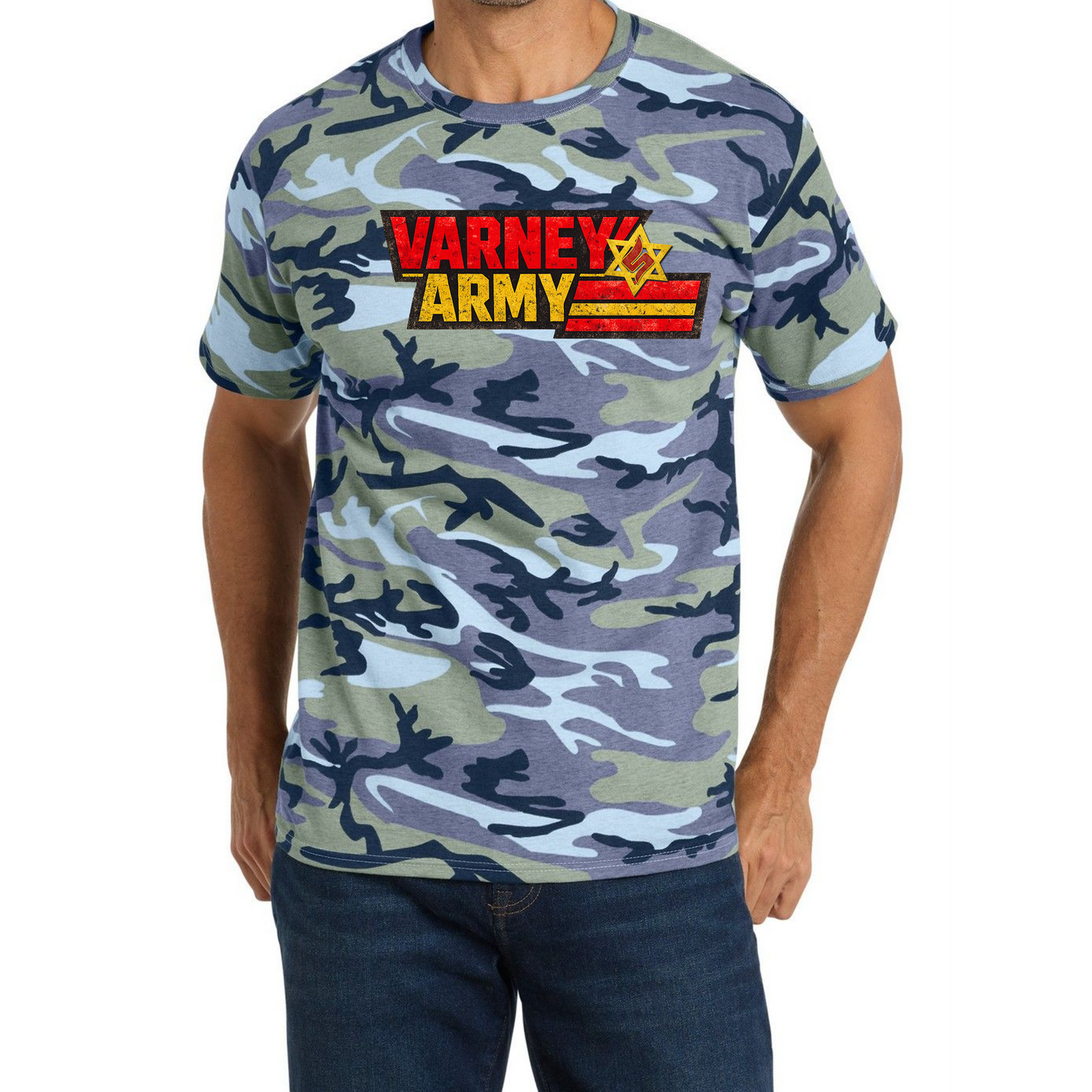 🪖 VARNEY ARMY CAMO TEE — The Official Supporter Drop