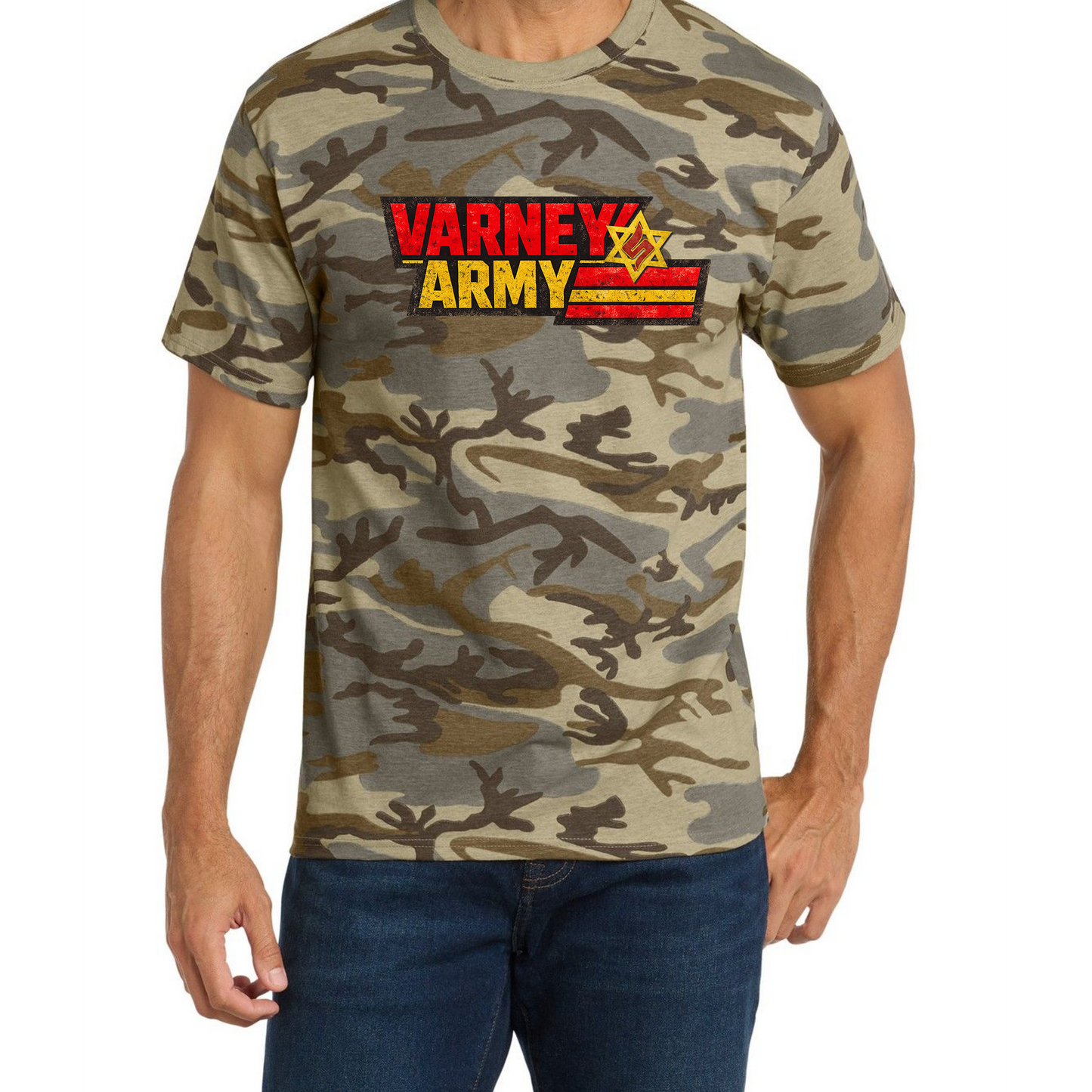 🪖 VARNEY ARMY CAMO TEE — The Official Supporter Drop