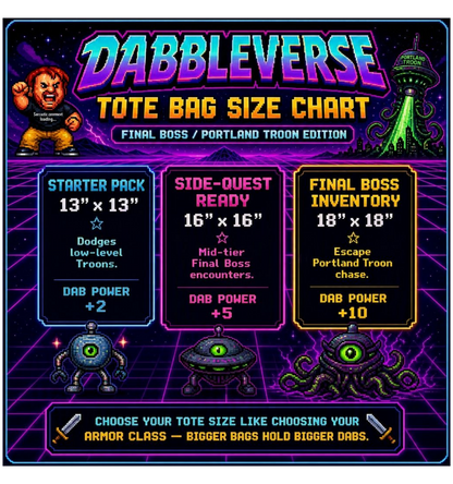 DabbleVerse: Final Boss and Portland Troon Escape Edition Tote Bag