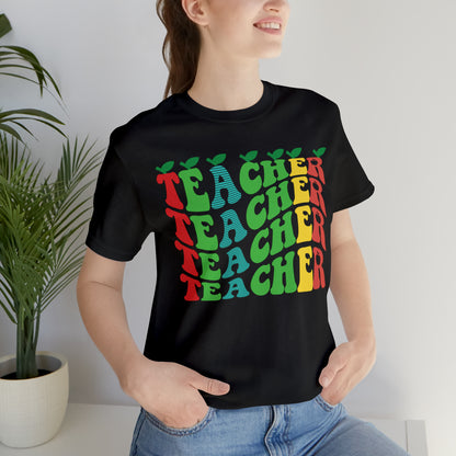 Colorful Teacher Unisex Jersey Short Sleeve Tee