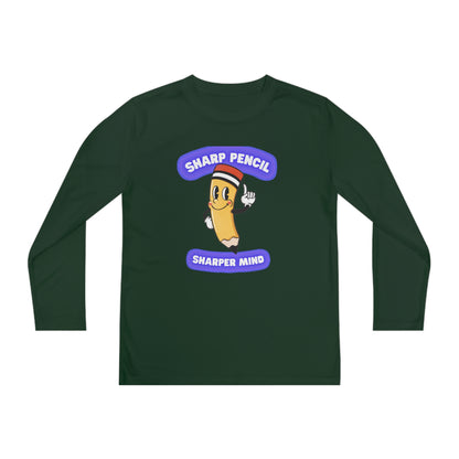 Sharp Pencil Sharper Mind Youth Long Sleeve Competitor Tee