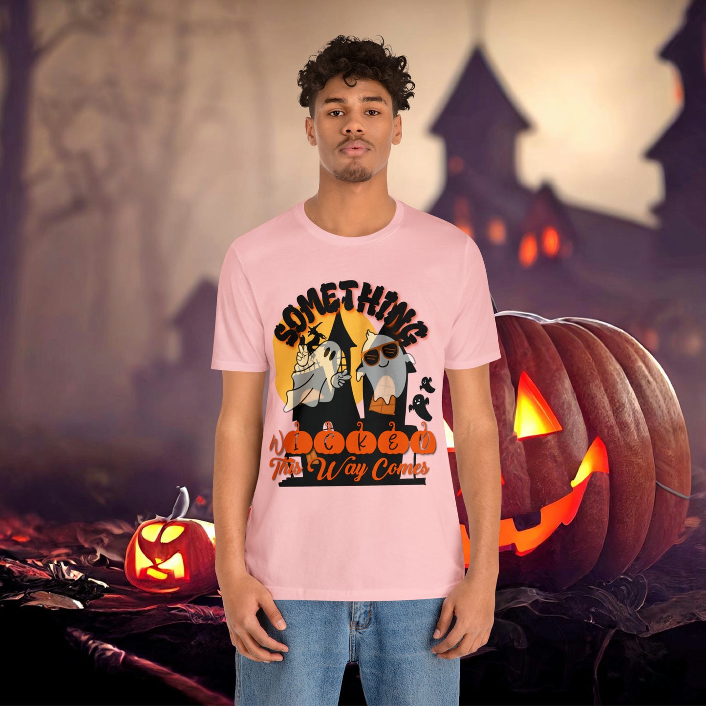 Something Wicked this Way Comes Halloween Unisex Jersey Short Sleeve Tee Gifts for Her Gifts for Him