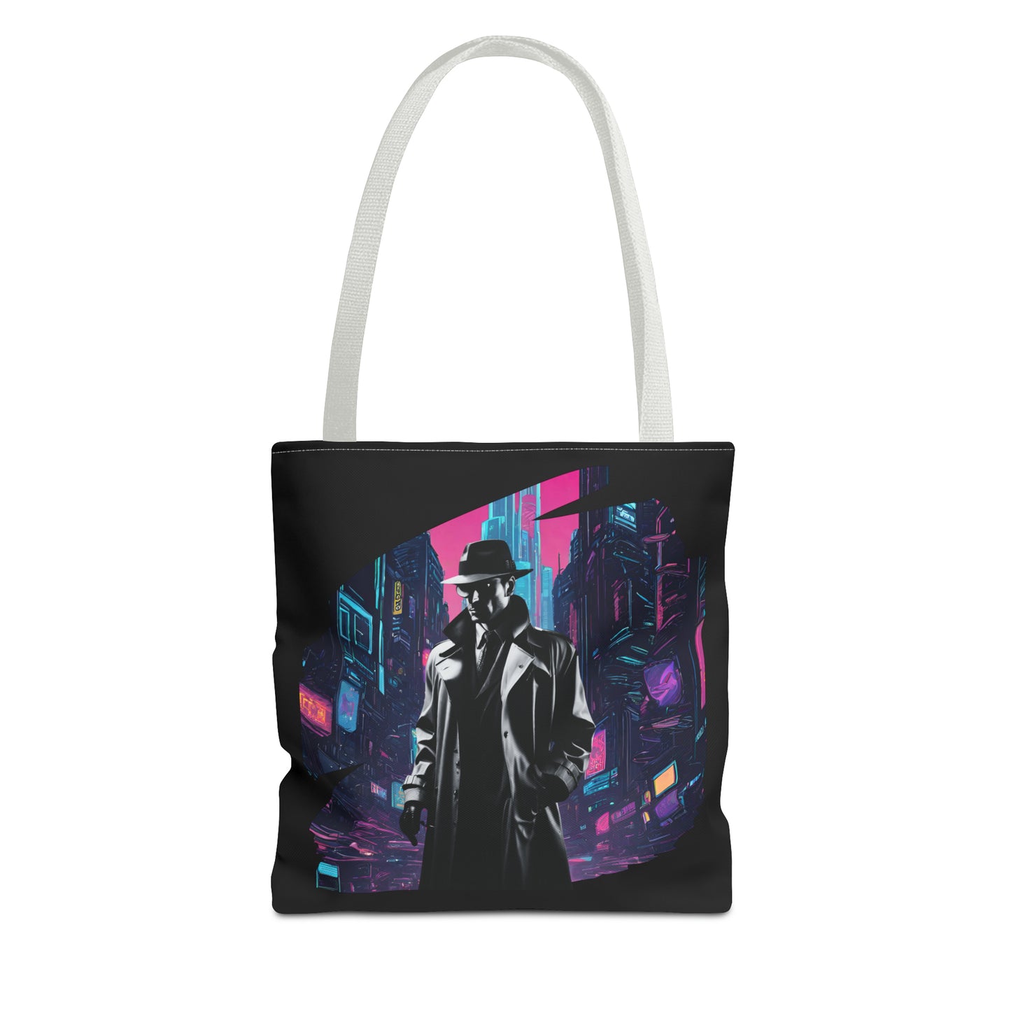 Cyberpunk Chic  Film Noir Detective AOP Tote Bag