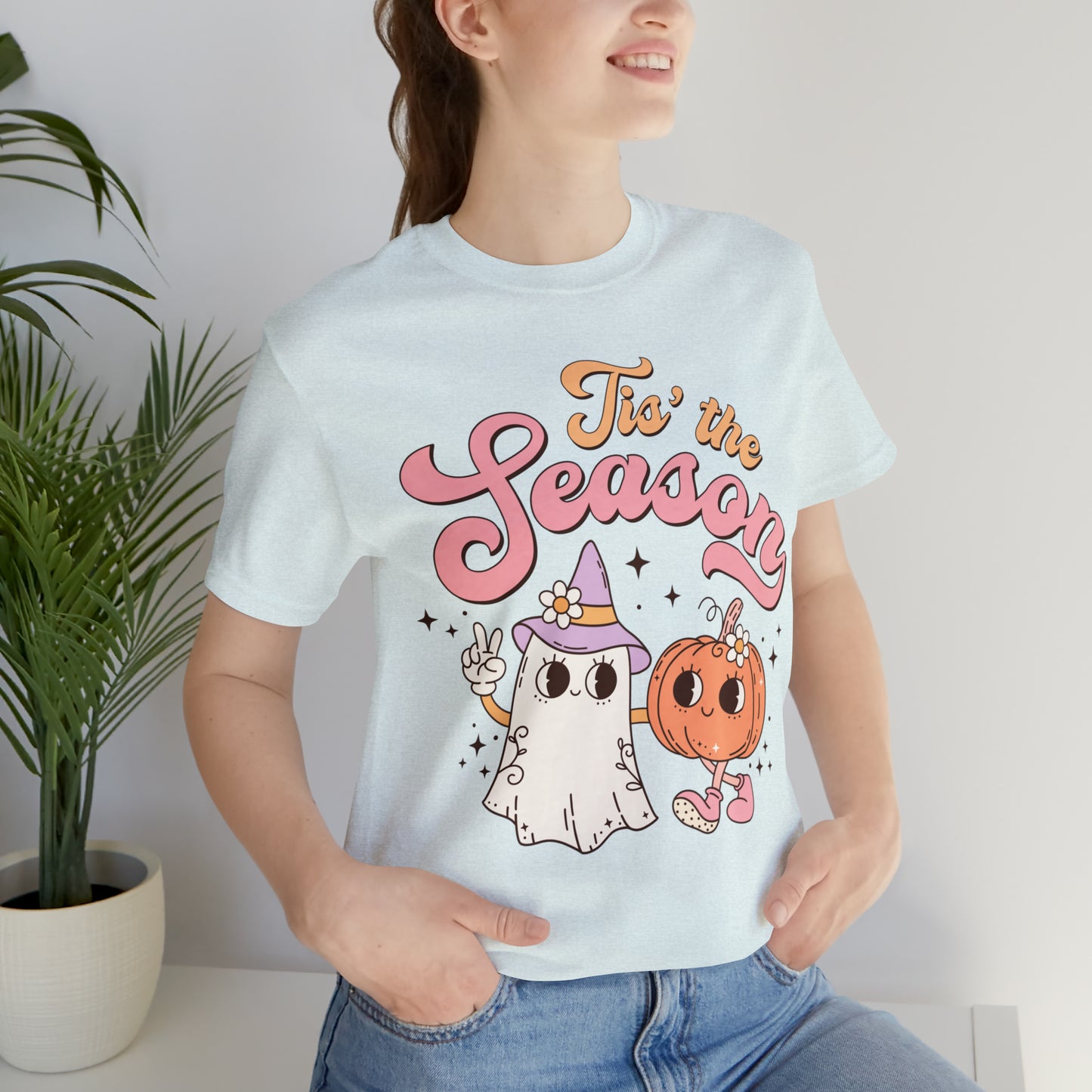 Tis The Season Retro Groovy Halloween Unisex Jersey Short Sleeve Tee GIfts for Him Gifts for Her