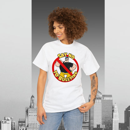 Popeye-Inspired 'Say No to Bullying' T-Shirt - Unisex Gildan 5000 Heavy Tee with Bluto Design