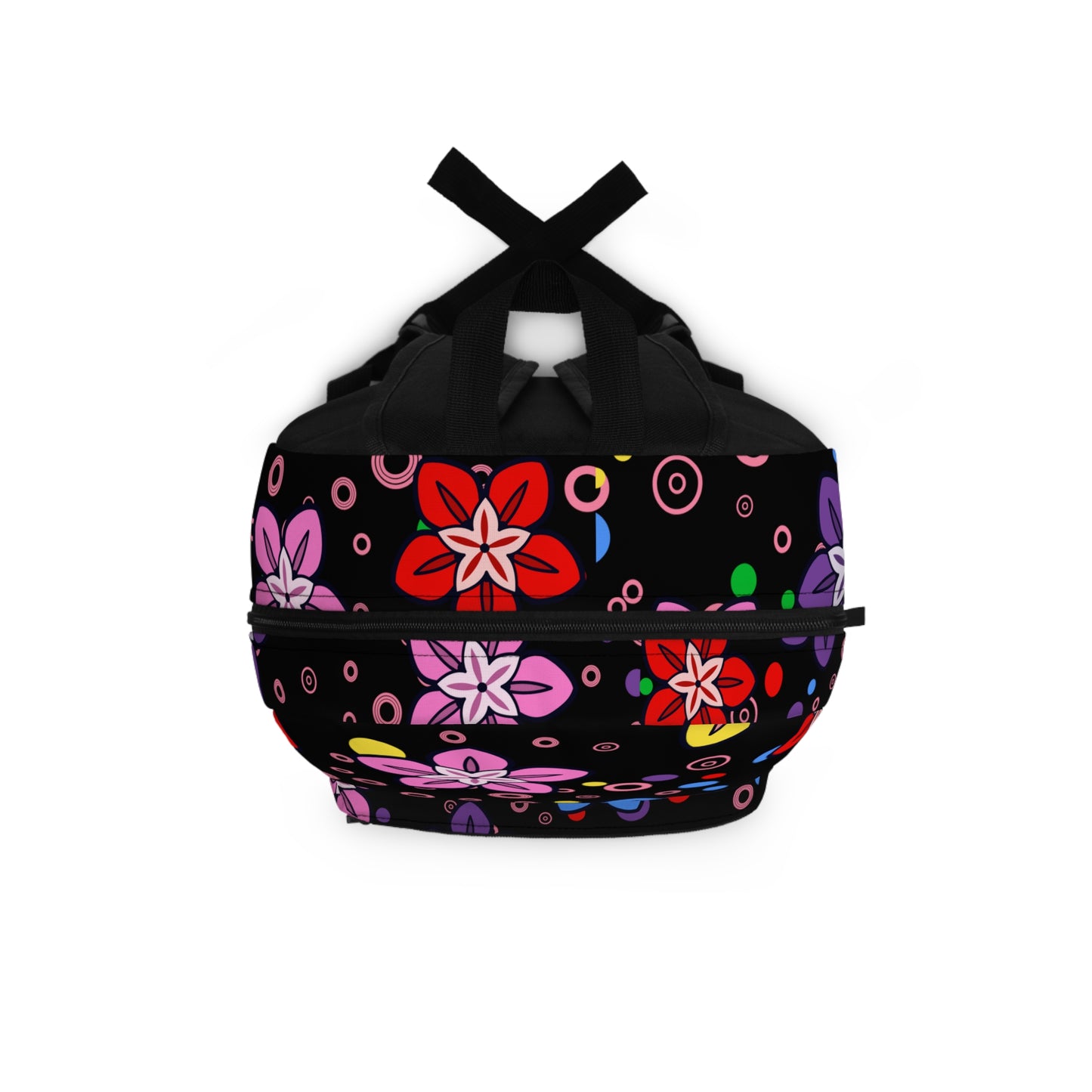 Retro Colorful Flowers All over Back to School Backpack