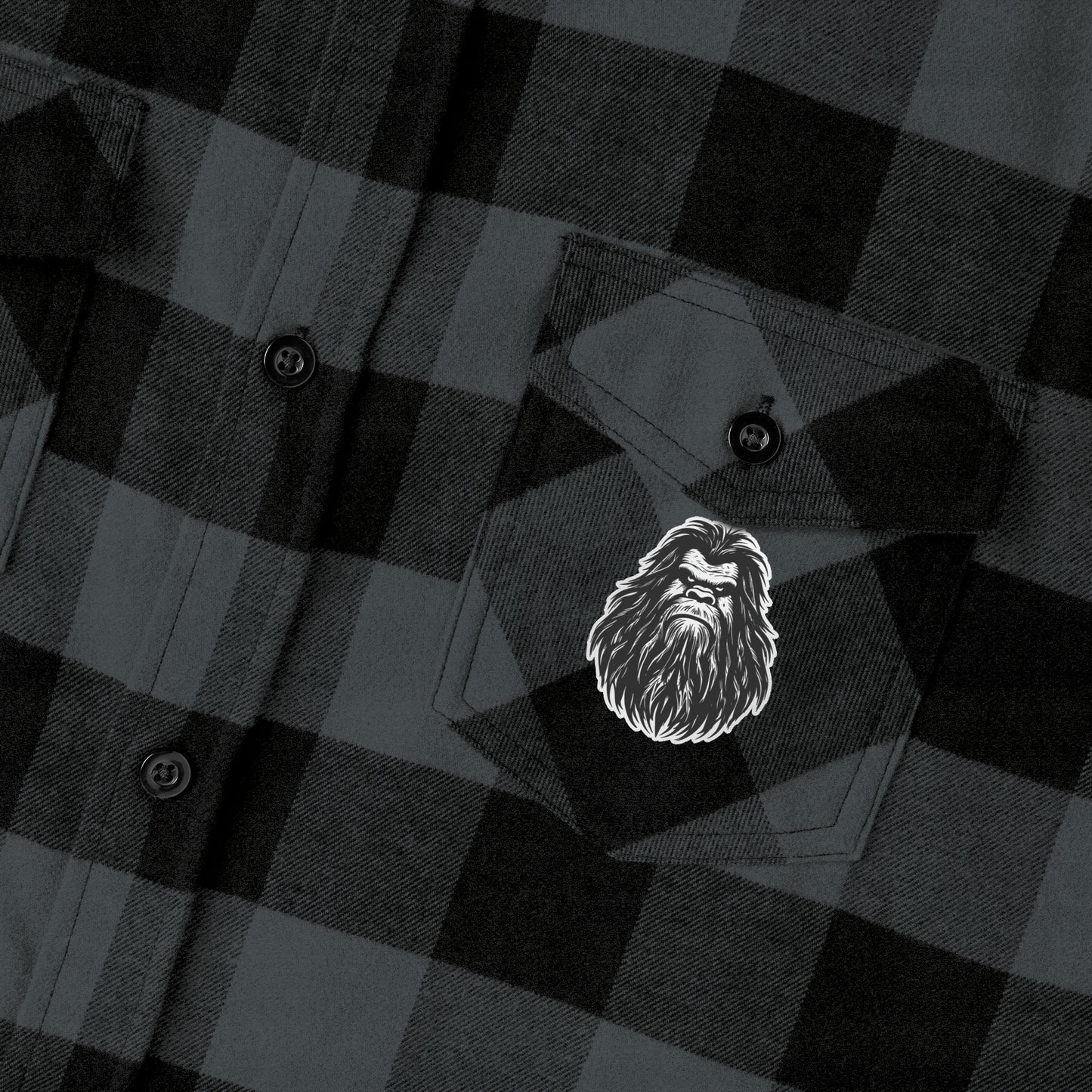 Bigfoot Unisex Flannel Shirt Unisex Squatch Seeker Style, Mysterious Forest Fashion, Yeti-Approved Apparel, Giggle-Inducing Bigfoot Wear.