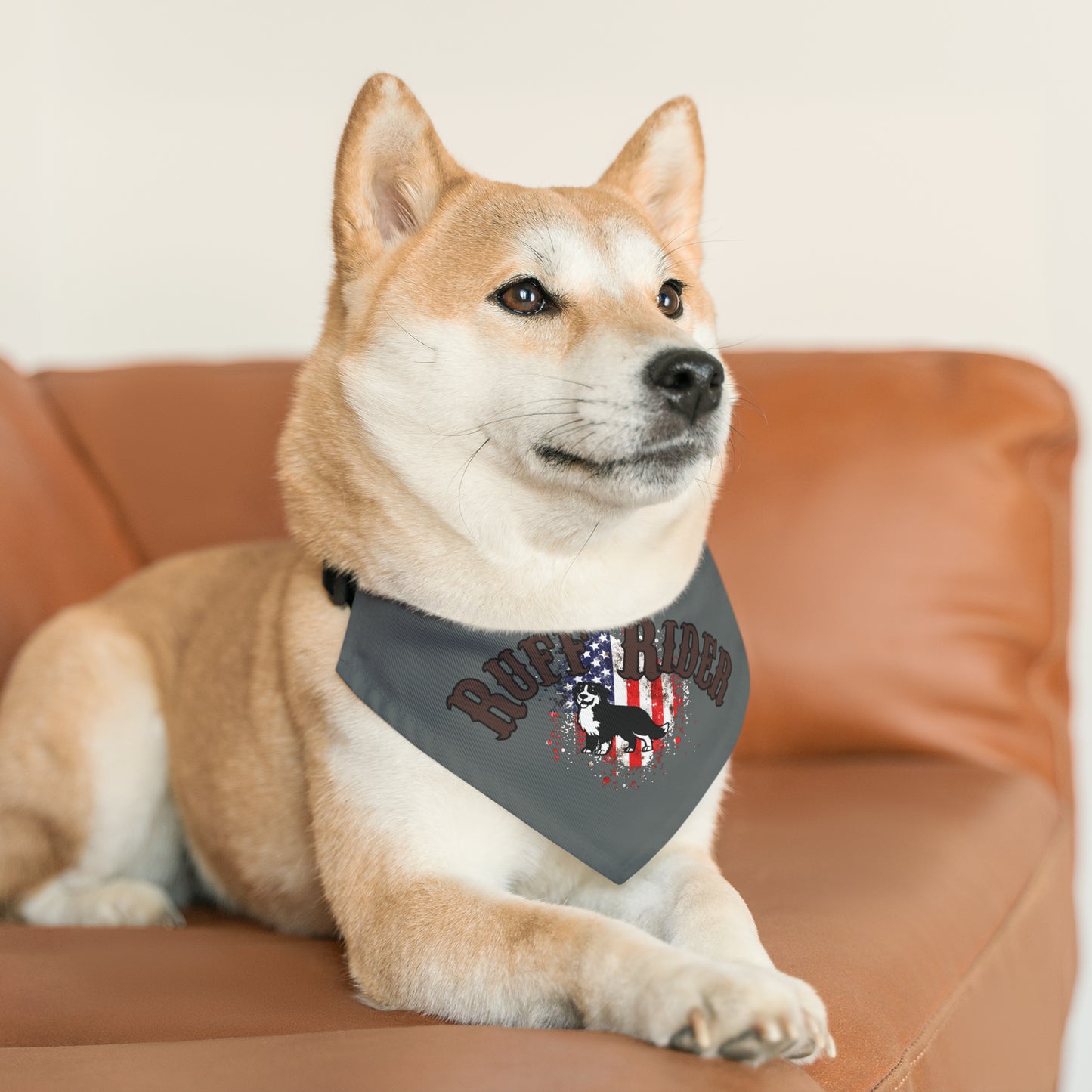 Patriotic Ruff Rider Pet Bandana Collar