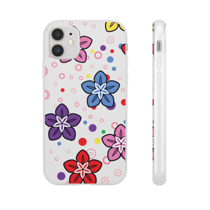 Retro Colorful Flowers Flexi Cases for IPhone and Samsung