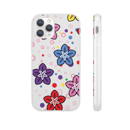 Retro Colorful Flowers Flexi Cases for IPhone and Samsung