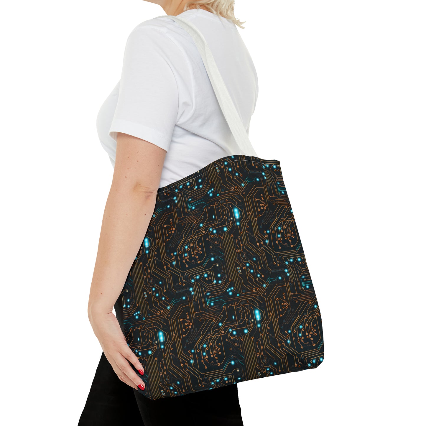 Golden Circuit Board AOP Tote Bag