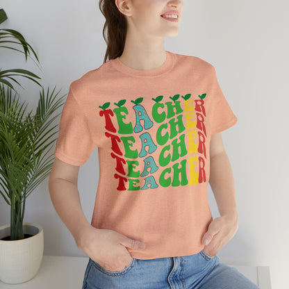 Colorful Teacher Unisex Jersey Short Sleeve Tee