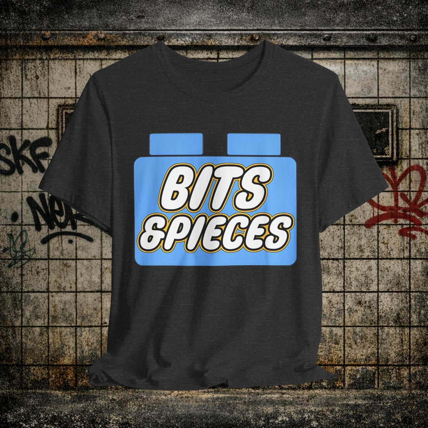 Bits & Pieces Graphic Tee One Size Fits All… Jokes?”