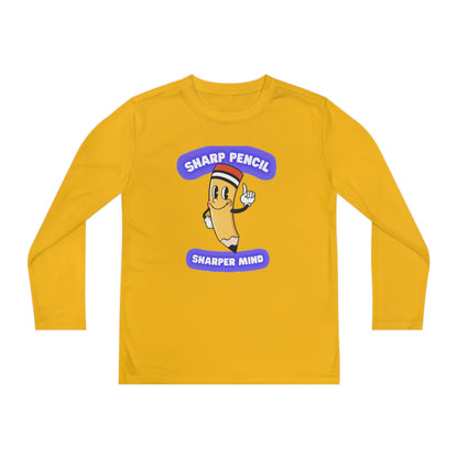 Sharp Pencil Sharper Mind Youth Long Sleeve Competitor Tee