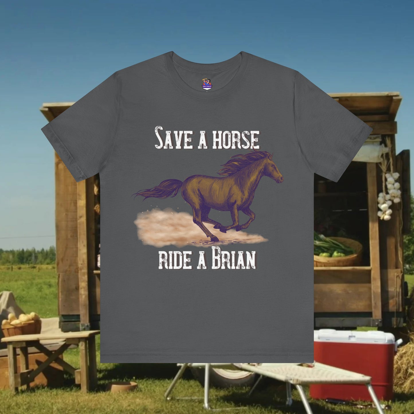 Save a Horse, Ride a [Custom Name] - Unisex Jersey Short Sleeve Tee