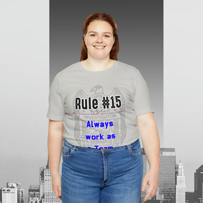 Rules of Gibbs #15 Always work as a Team Unisex Jersey Short Sleeve Tee