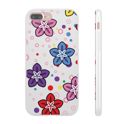 Retro Colorful Flowers Flexi Cases for IPhone and Samsung