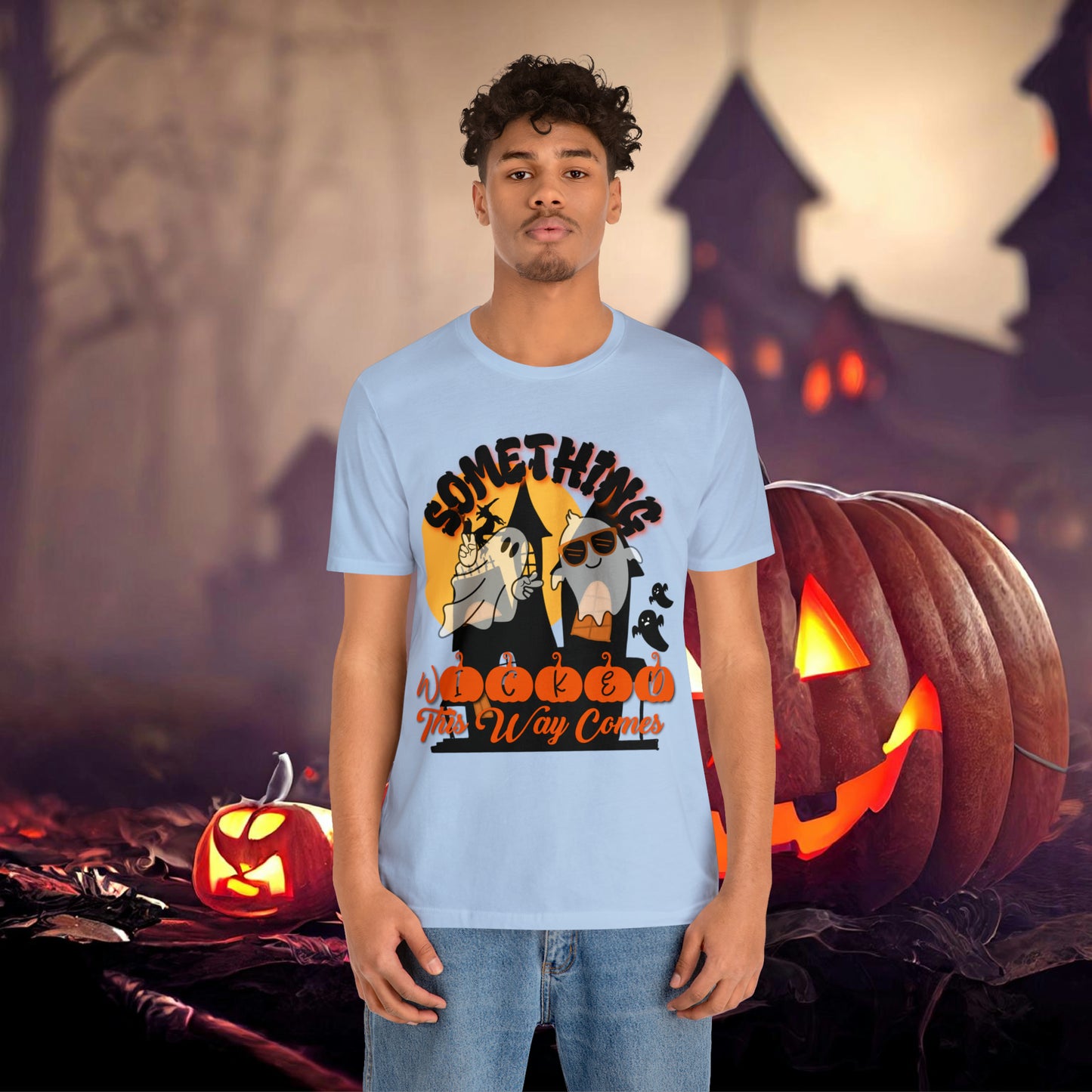 Something Wicked this Way Comes Halloween Unisex Jersey Short Sleeve Tee Gifts for Her Gifts for Him