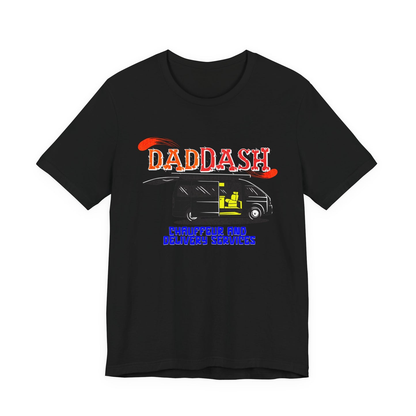 Dad Dash T-Shirt, Unisex Short Sleeve Tee for Dads, Funny Father's Day Gift, Auto Dad Humor Shirt