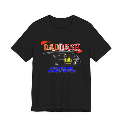 Dad Dash T-Shirt, Unisex Short Sleeve Tee for Dads, Funny Father's Day Gift, Auto Dad Humor Shirt