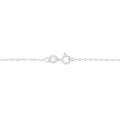 14K White Gold 1/3 Cttw Emerald Shape Solitaire Diamond 18" Pendant Necklace (G-H Color, VS2-SI1 Clarity)