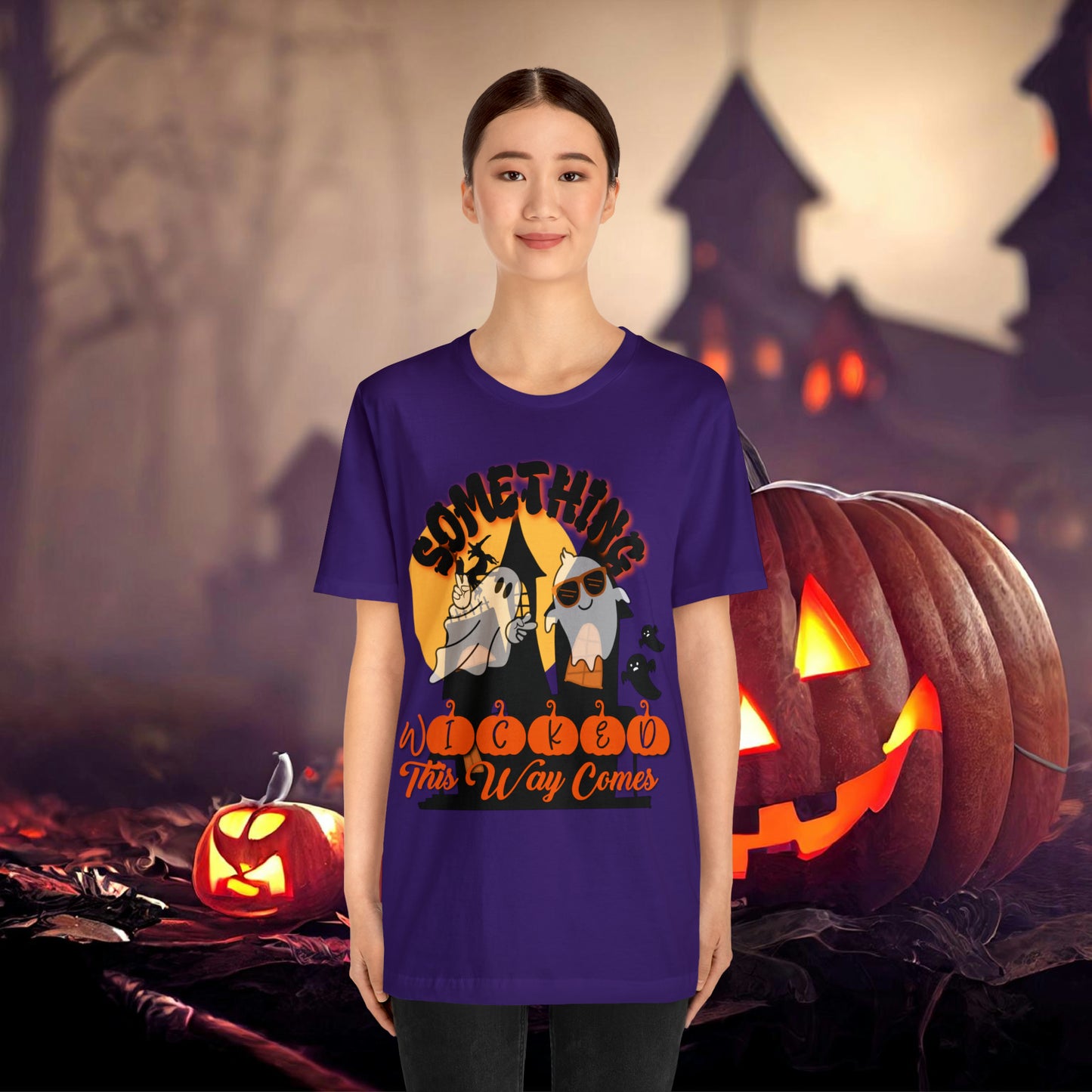 Something Wicked this Way Comes Halloween Unisex Jersey Short Sleeve Tee Gifts for Her Gifts for Him