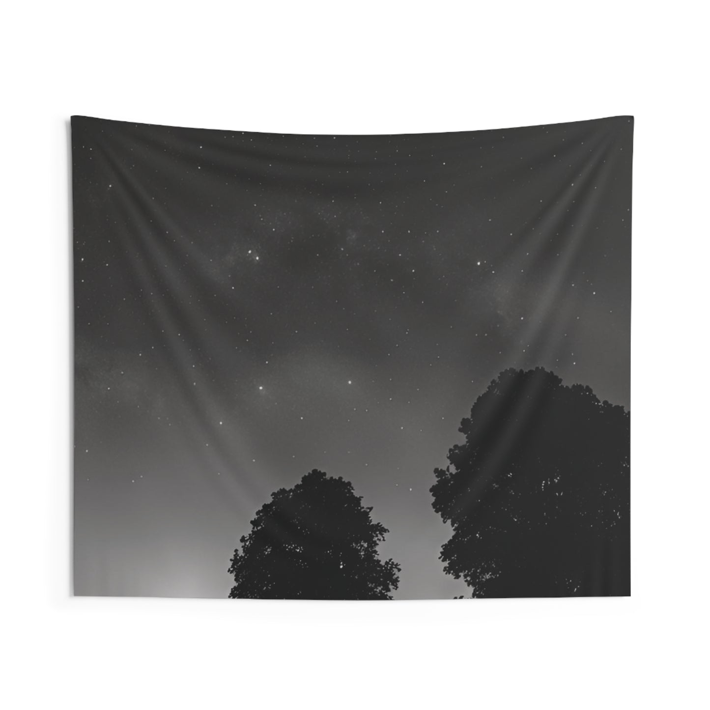 Enchanted Nights: Sky Through Trees Indoor Tapestry