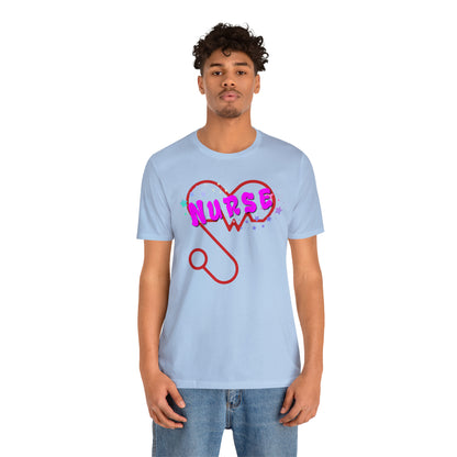Nurse Love Unisex Jersey Tee Bella+Canvas 3001 Healthcare Gift Medical Students, Soft Fabric, Various Sizes Available