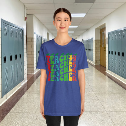 Colorful Teacher Unisex Jersey Short Sleeve Tee
