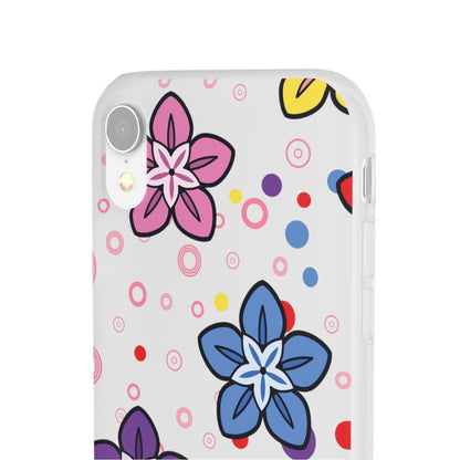 Retro Colorful Flowers Flexi Cases for IPhone and Samsung