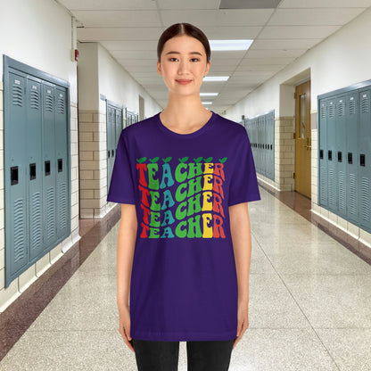 Colorful Teacher Unisex Jersey Short Sleeve Tee