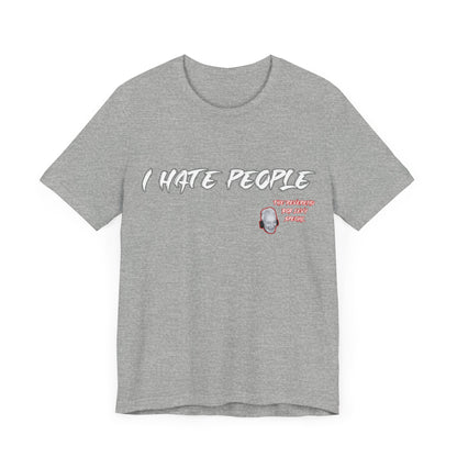 "Embrace the Grump: Reverend Bob Levy's 'I Hate People' Tee" Unisex Jersey Short Sleeve Tee #Skoal