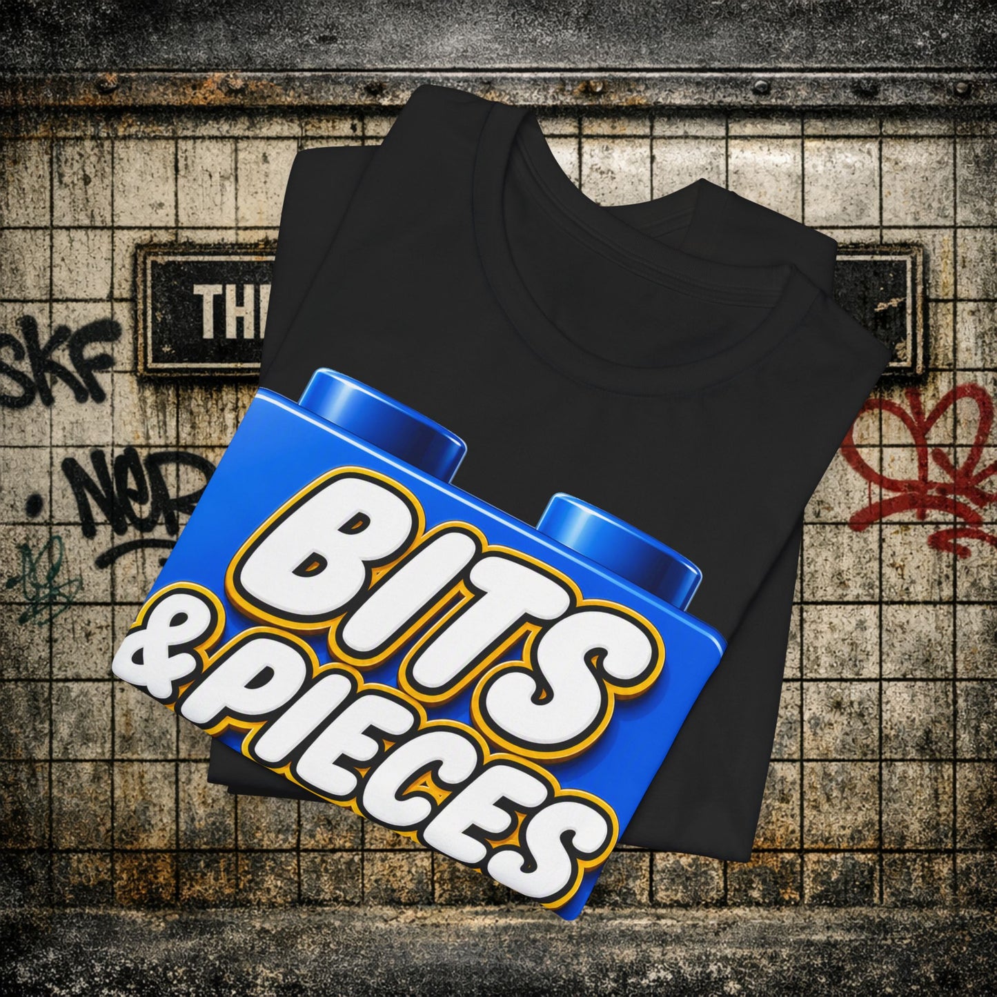 Bits & Pieces Graphic Tee One Size Fits All… Jokes?”